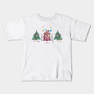 Magical Watercolor Christmas Kids T-Shirt